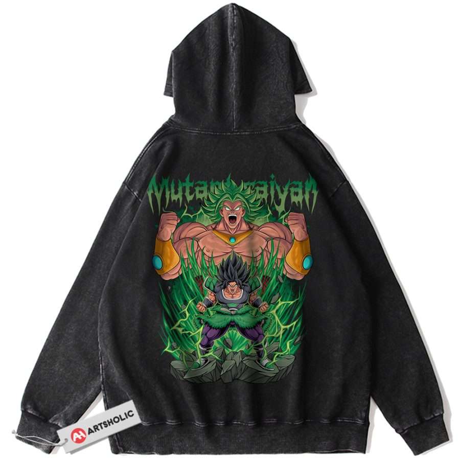 Alternative view of Broly Hoodie, Dragon Ball Z Hoodie, DBZ Hoodie, Anime Hoodie, Vintage Hoodie
