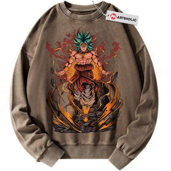 Alternative view of Broly Sweatshirt, Dragon Ball Sweatshirt, DBZ Sweatshirt, Anime Sweatshirt, Vintage Sweater