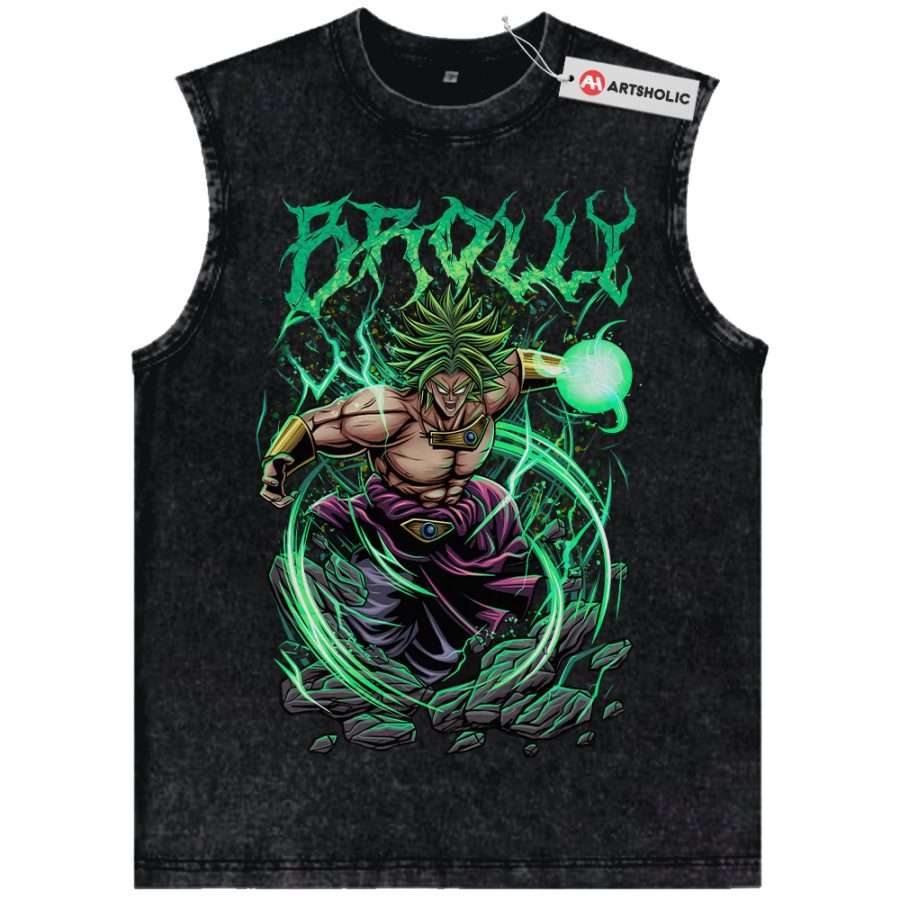 Alternative view of Broly Tank Top, Dragon Ball Tank Top, DBZ Tank Top, Anime Tank Top, Vintage Tank Top