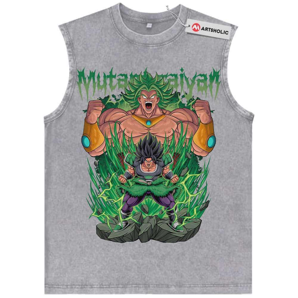Alternative view of Broly Tank Top, Dragon Ball Z Tank Top, DBZ Tank Top, Anime Tank Top, Vintage Tank Top