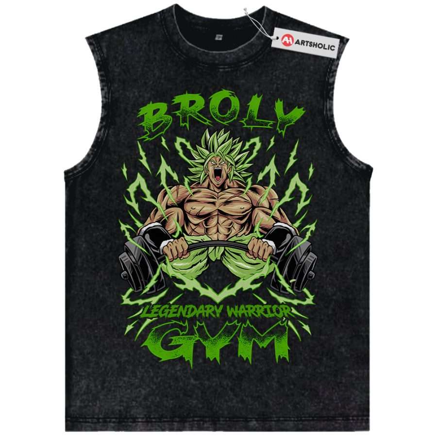 Alternative view of Broly Tank Top, Dragon Ball Z Tank Top, DBZ Tank Top, Anime Tank Top, Vintage Tank Top