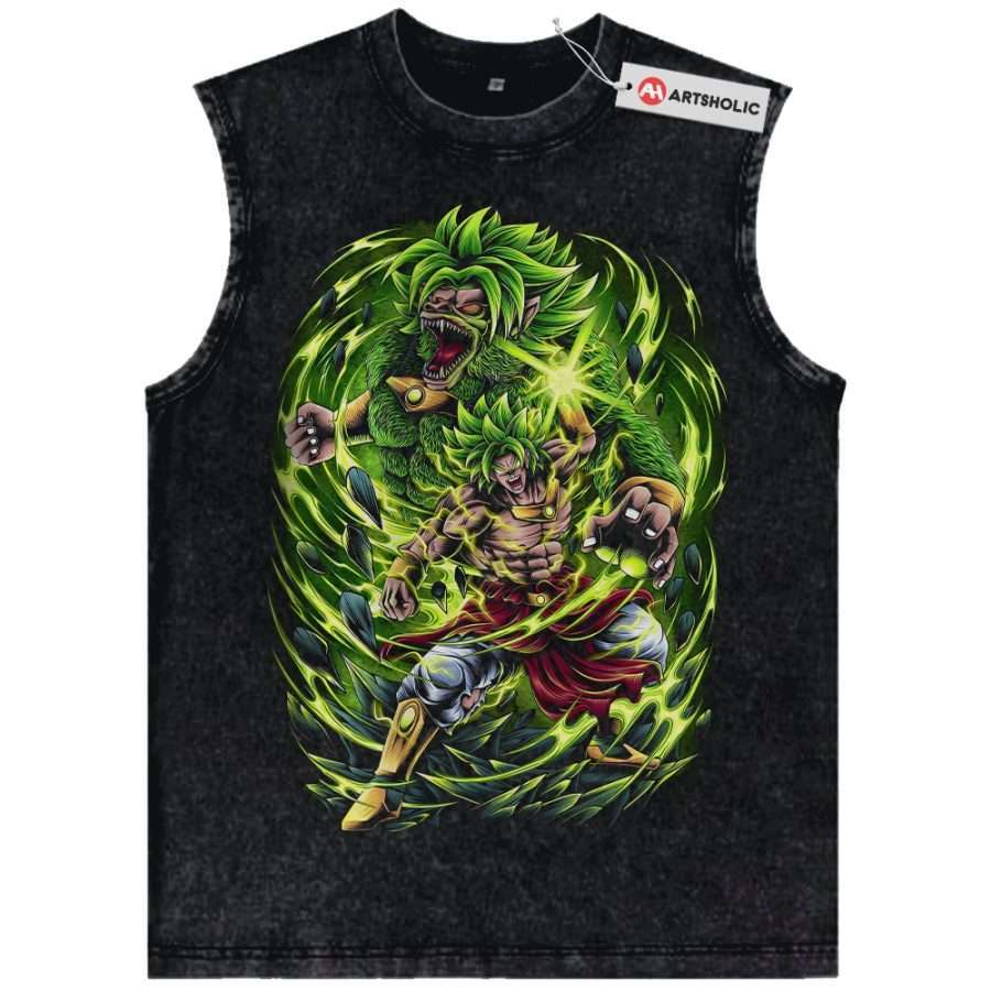 Alternative view of Broly Tank Top, Dragon Ball Z Tank Top, DBZ Tank Top, Anime Tank Top, Vintage Tank Top