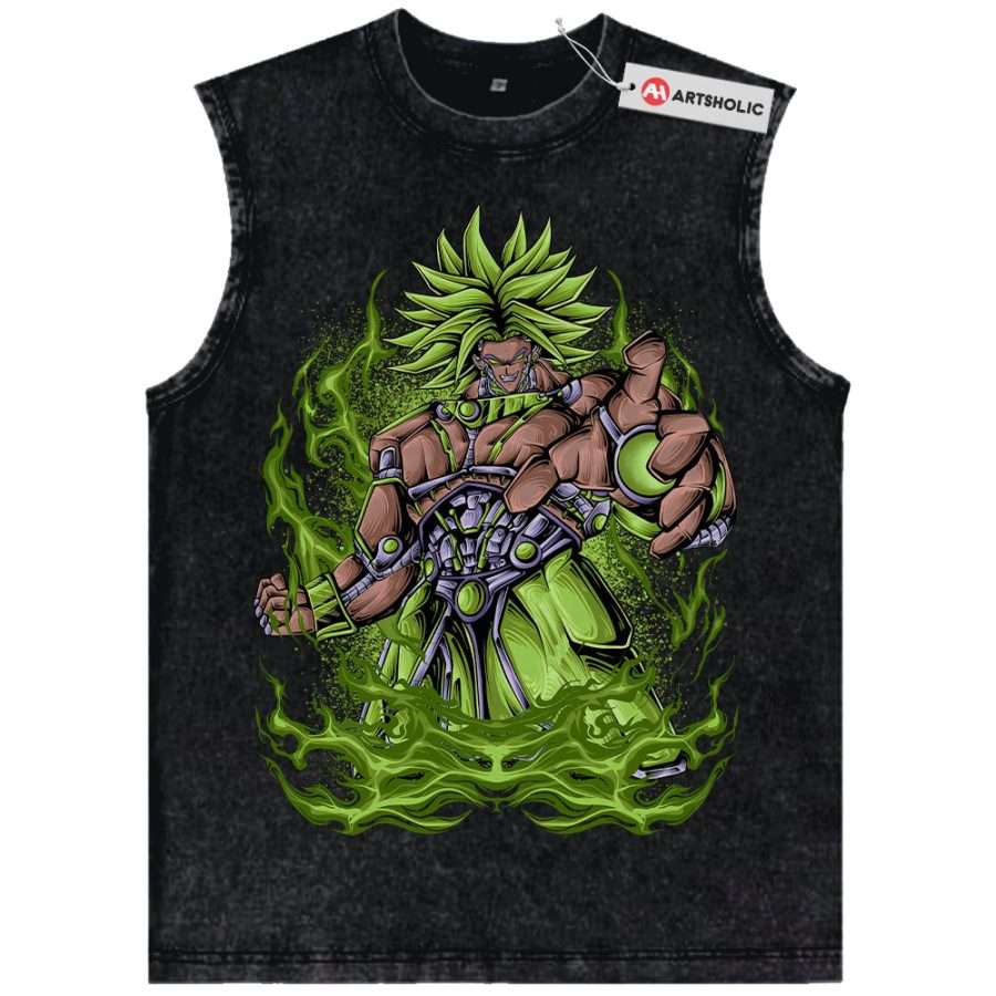 Alternative view of Broly Tank Top, Dragon Ball Z Tank Top, DBZ Tank Top, Anime Tank Top, Vintage Tank Top