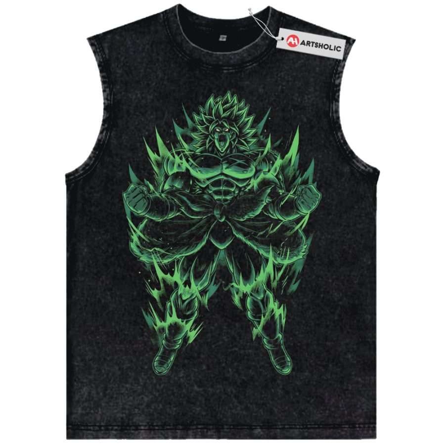 Alternative view of Broly Tank Top, Dragon Ball Z Tank Top, DBZ Tank Top, Anime Tank Top, Vintage Tank Top