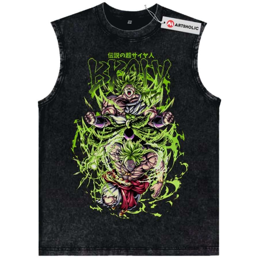 Alternative view of Broly Tank Top, Dragon Ball Z Tank Top, DBZ Tank Top, Anime Tank Top, Vintage Tank Top
