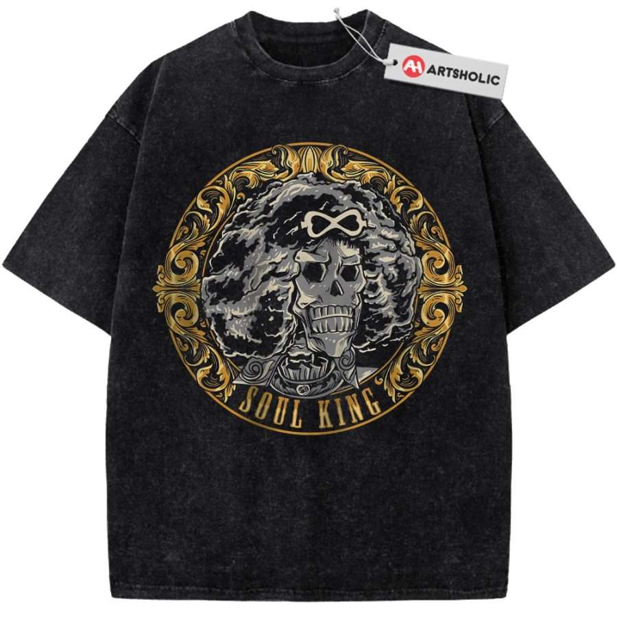 Alternative view of Brook Shirt, One Piece Shirt, Anime Shirt, Vintage T-Shirt