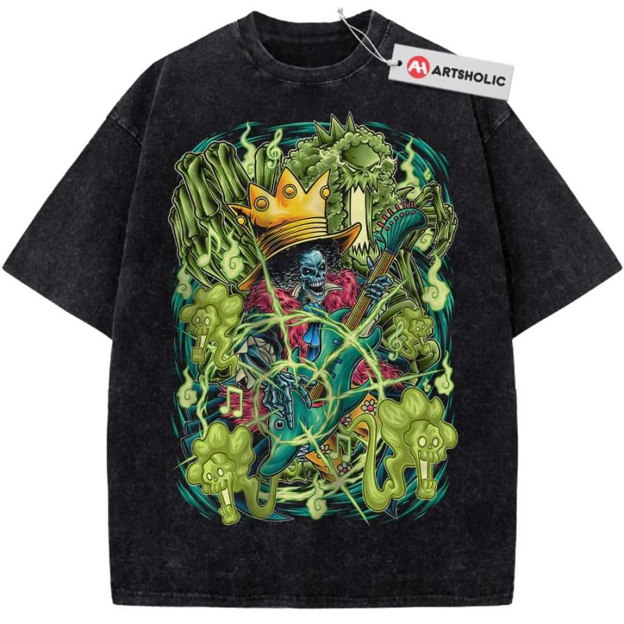 Alternative view of Brook Shirt, One Piece Shirt, Anime Shirt, Vintage Tee