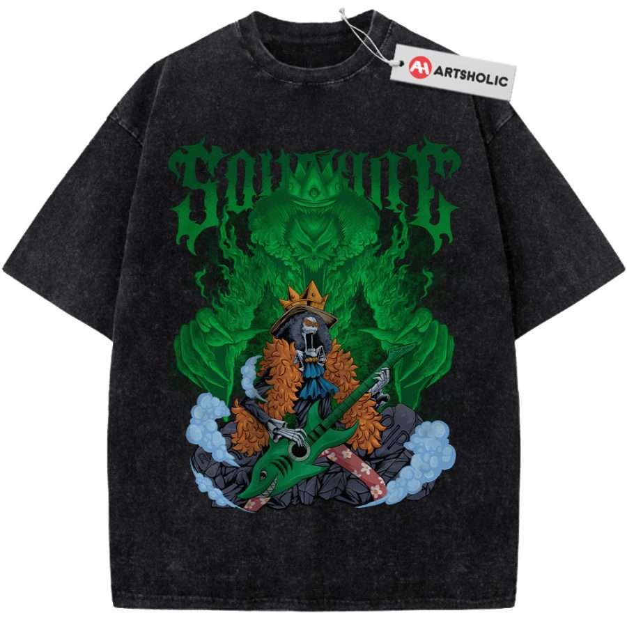 Alternative view of Brook Shirt, One Piece Shirt, Anime Shirt, Vintage Tee