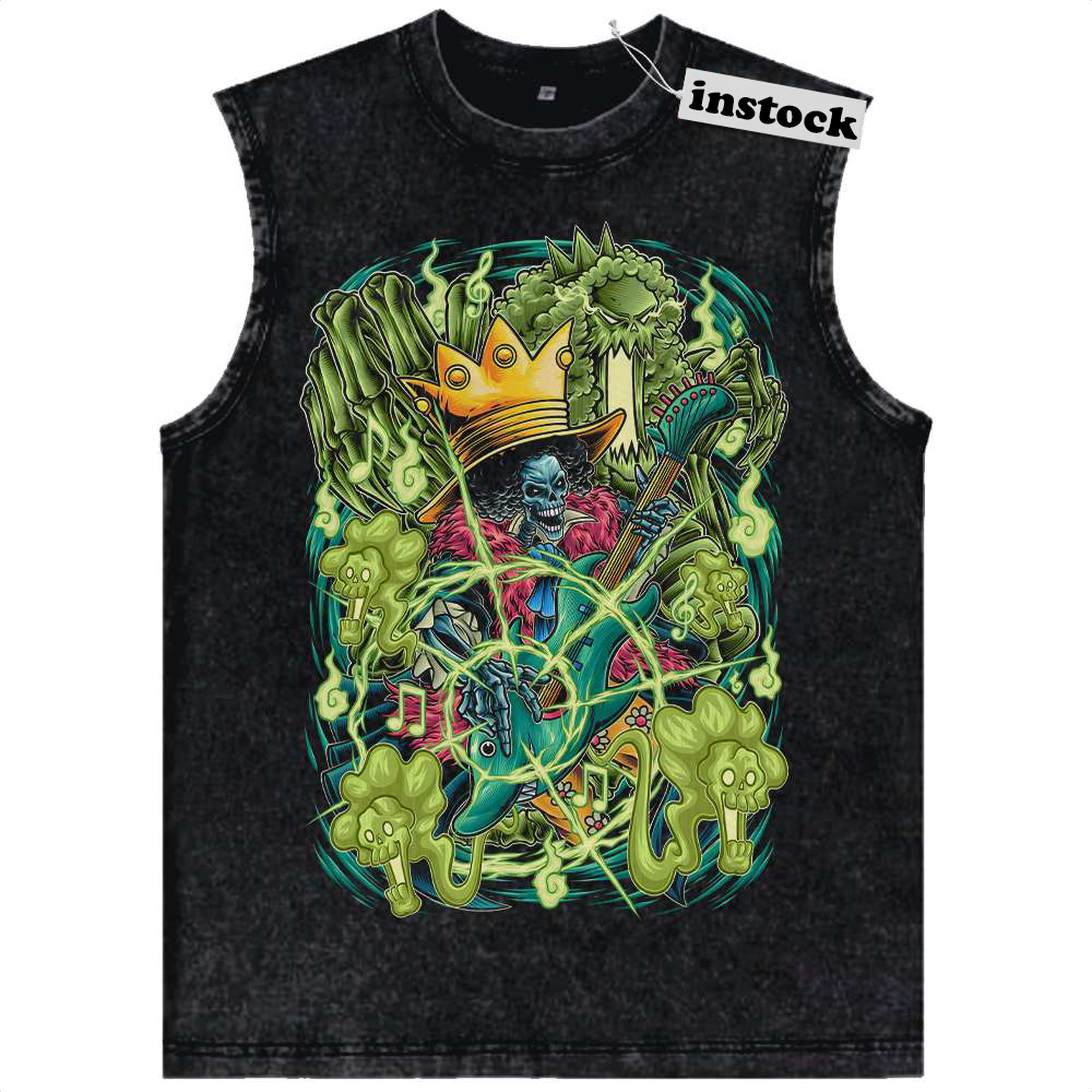 Brook Tank Top, One Piece Tank Top, Anime Tank Top, Vintage Tank Top