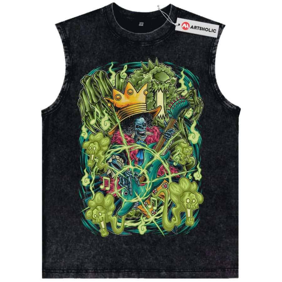 Alternative view of Brook Tank Top, One Piece Tank Top, Anime Tank Top, Vintage Tank Top