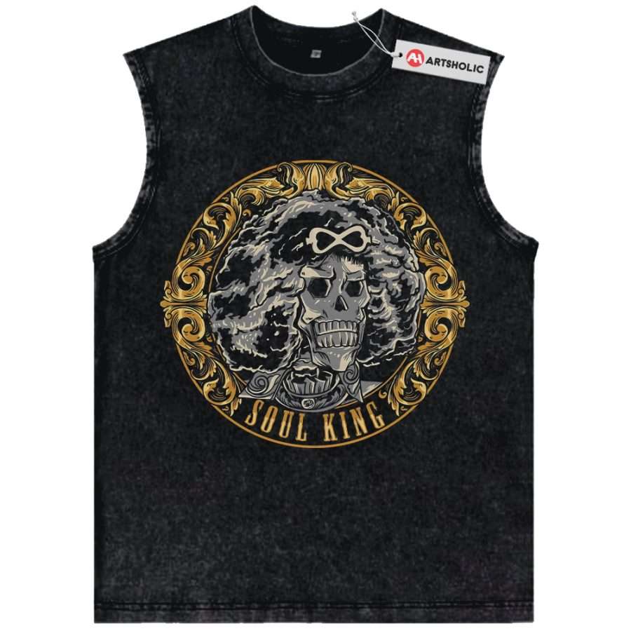 Alternative view of Brook Tank Top, One Piece Tank Top, Anime Tank Top, Vintage Tank Top