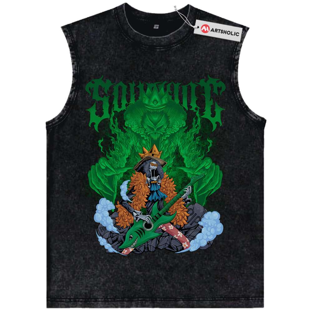 Brook Tank Top, One Piece Tank Top, Anime Tank Top, Vintage Tank Top