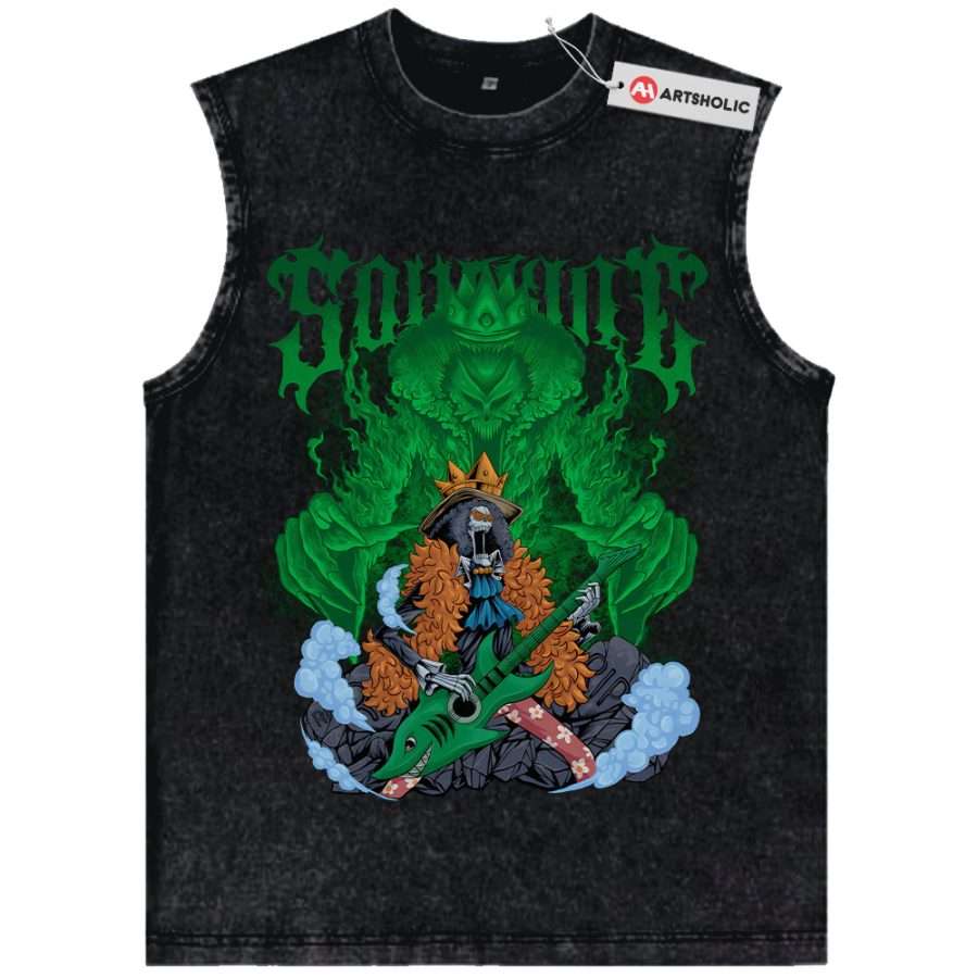 Alternative view of Brook Tank Top, One Piece Tank Top, Anime Tank Top, Vintage Tank Top