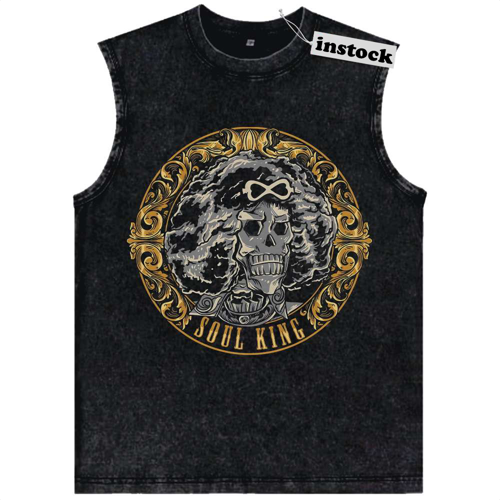 Brook Tank Top, One Piece Tank Top, Anime Tank Top, Vintage Tank Top