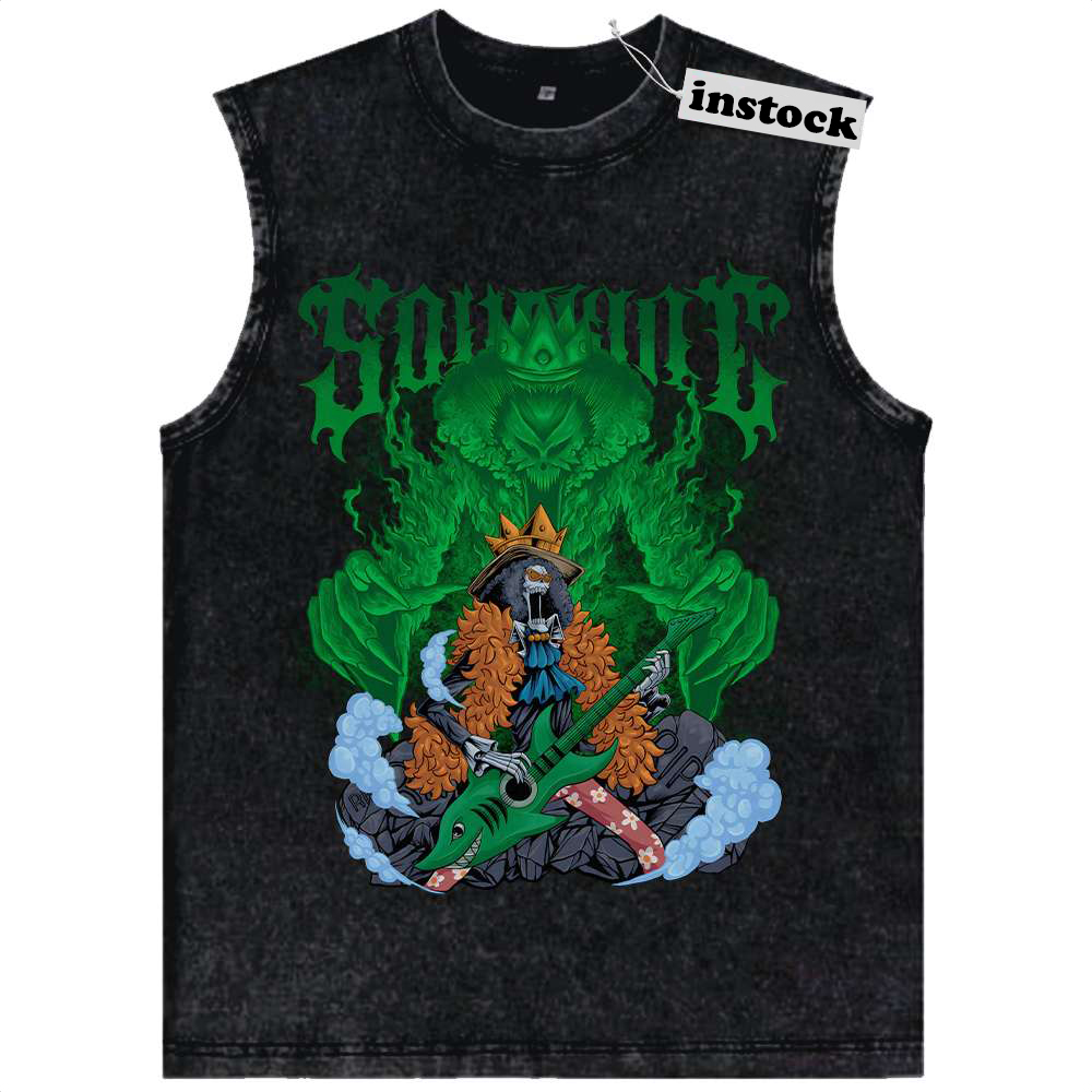 Brook Tank Top, One Piece Tank Top, Anime Tank Top, Vintage Tank Top