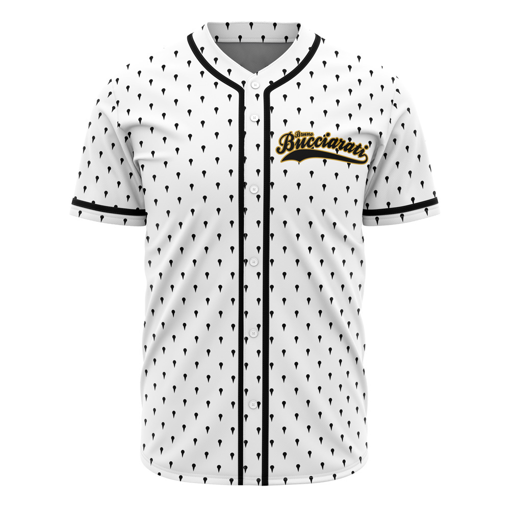 Bruno Bucciarati Jojo's Bizarre Adventure Custom Baseball Jersey - Otaku Hall