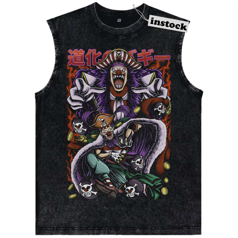 Buggy Tank Top, One Piece Tank Top, Anime Tank Top, Vintage Tank Top