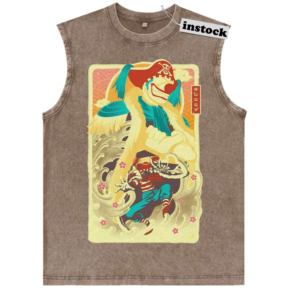 Buggy Tank Top, One Piece Tank Top, Anime Tank Top, Vintage Tank Top