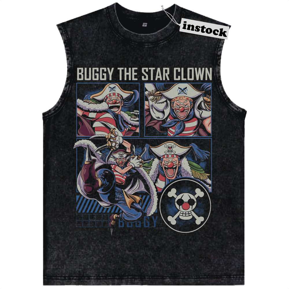 Buggy Tank Top, One Piece Tank Top, Anime Tank Top, Vintage Tank Top