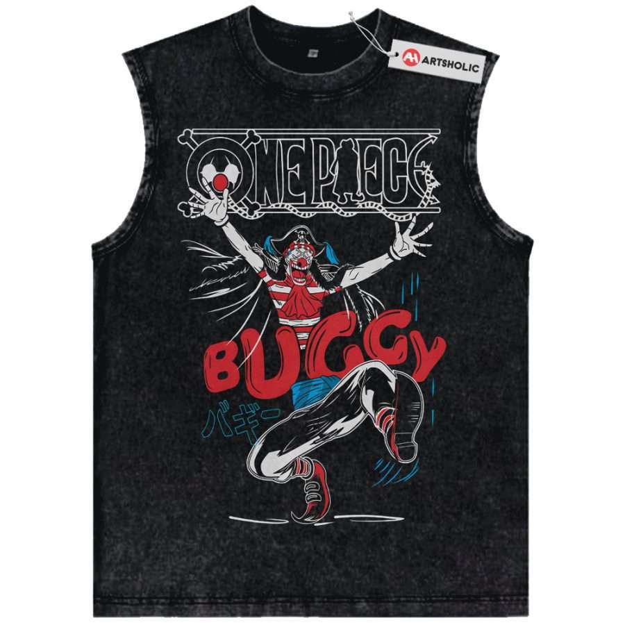 Alternative view of Buggy Tank Top, One Piece Tank Top, Anime Tank Top, Vintage Tank Top