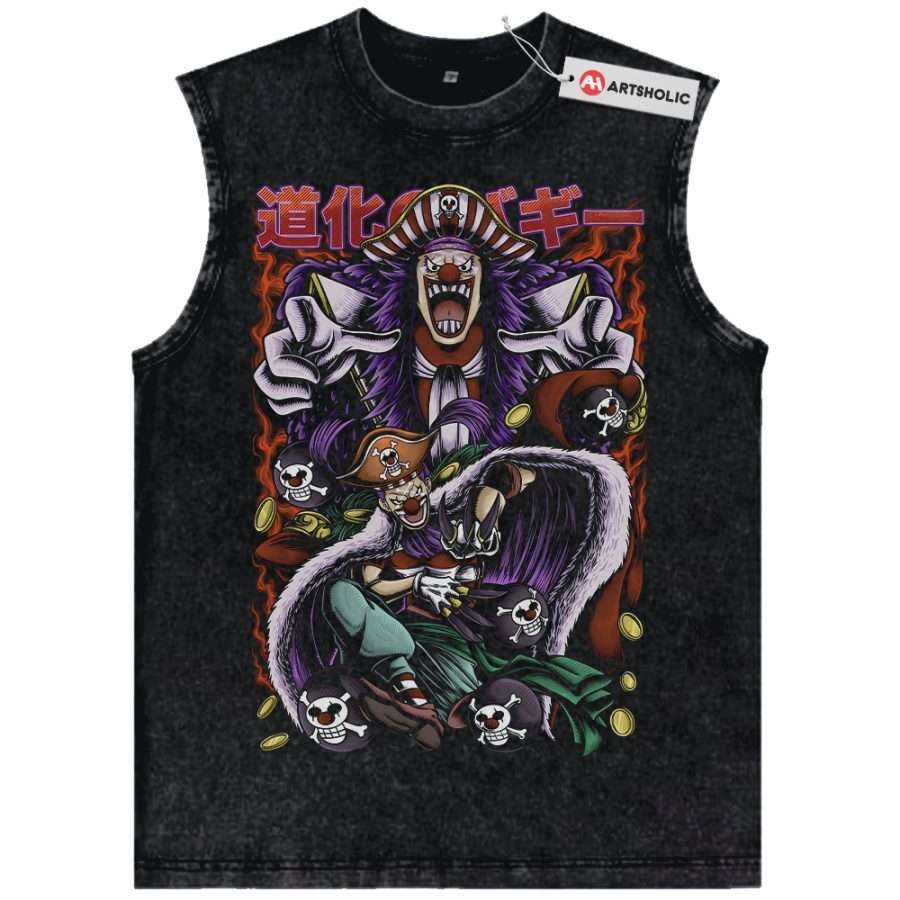 Alternative view of Buggy Tank Top, One Piece Tank Top, Anime Tank Top, Vintage Tank Top