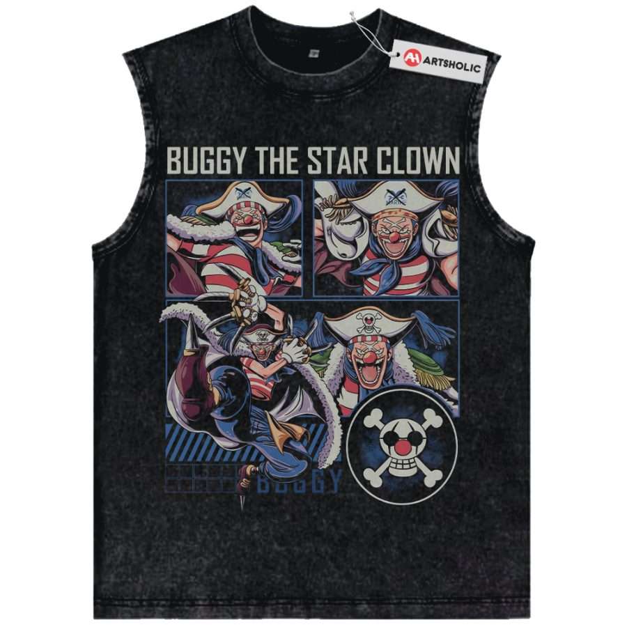 Alternative view of Buggy Tank Top, One Piece Tank Top, Anime Tank Top, Vintage Tank Top