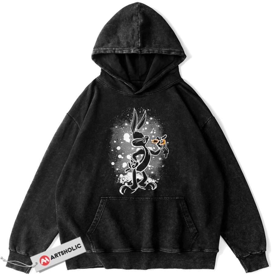 Alternative view of Bugs Bunny Hoodie, Looney Tunes Hoodie, Animated Hoodie, Vintage Hoodie	Cartoon & Animated, Looney Tunes