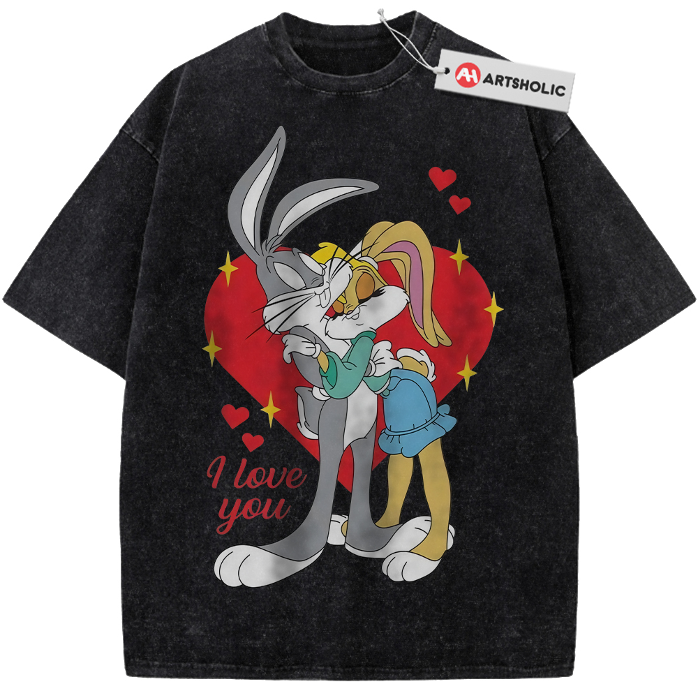 Alternative view of Bugs Bunny Shirt, Looney Tunes Shirt, Valentine's Day Shirt, Animated Shirt, Vintage Tee