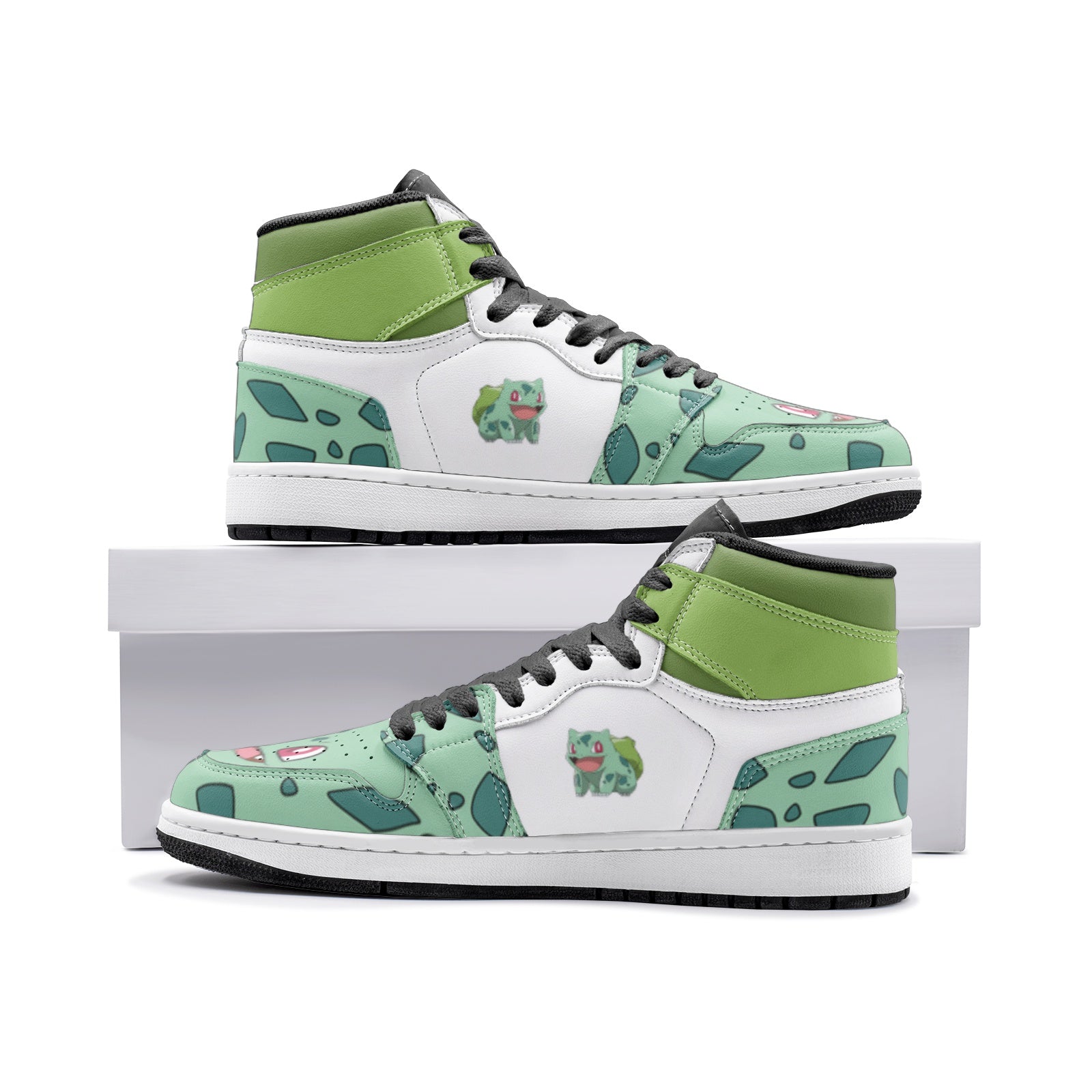 Bulbasaur Pokemon Custom Sneaker Mid 1 Basketball Shoes - Otaku Hall