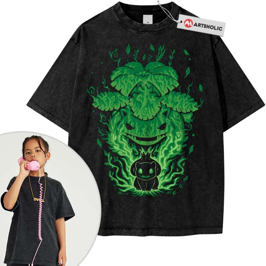 Alternative view of Bulbasaur Shirt For Kids, Venusaur Shirt For Kids, Pokemon Shirt For Kids, Anime Shirt For Kids, Vintage Tee For Kids