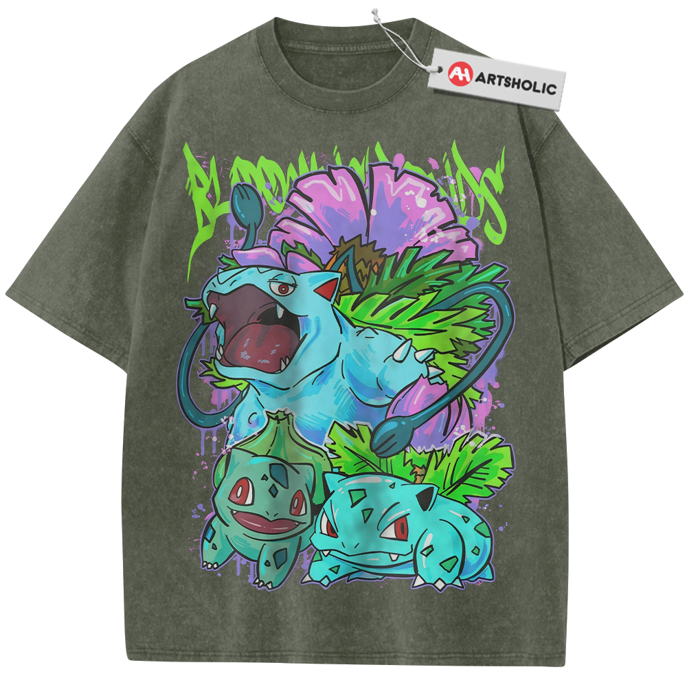 Alternative view of Bulbasaur Shirt, Ivysaur Shirt, Venusaur Shirt, Anime Shirt, Vintage Tee