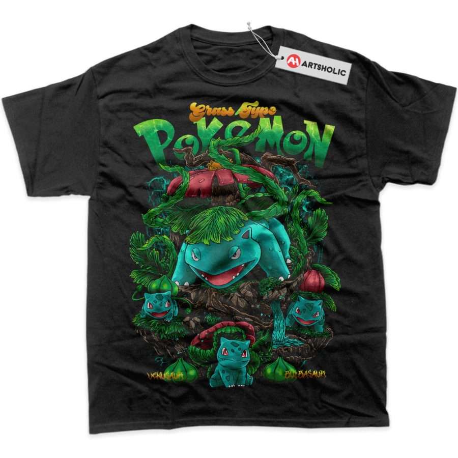 Alternative view of Bulbasaur Shirt, Ivysaur Shirt, Venusaur Shirt, Pokemon Shirt, Anime Shirt, Graphic T-Shirt