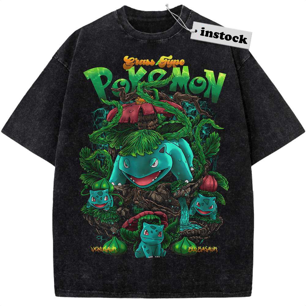 Bulbasaur Shirt, Ivysaur Shirt, Venusaur Shirt, Pokemon shirt, Anime Shirt, Vintage T-Shirt