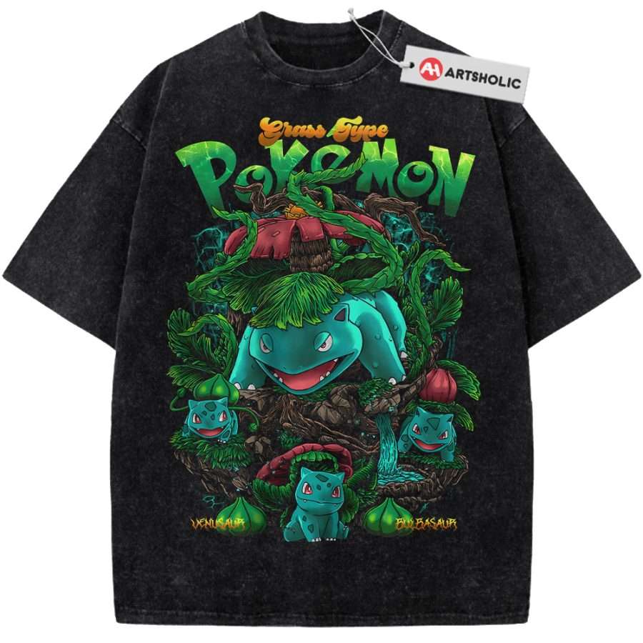 Alternative view of Bulbasaur Shirt, Ivysaur Shirt, Venusaur Shirt, Pokemon shirt, Anime Shirt, Vintage T-Shirt