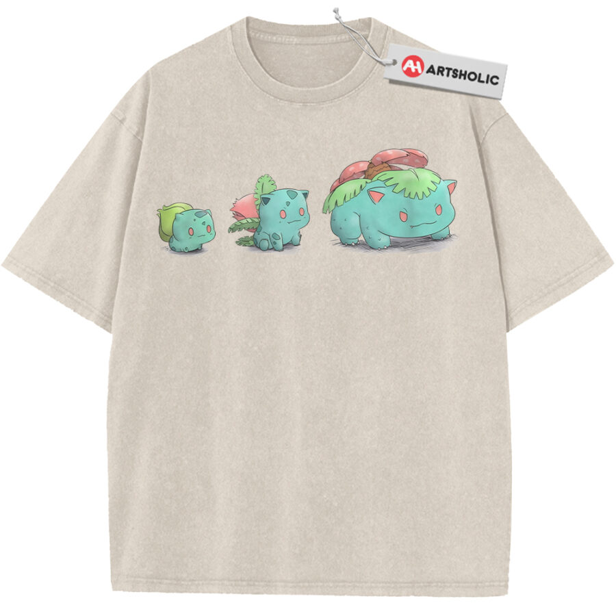Alternative view of Bulbasaur Shirt, Ivysaur Shirt, Venusaur Shirt, Pokemon Shirt, PKM Shirt, Anime Shirt, Vintage T-Shirt