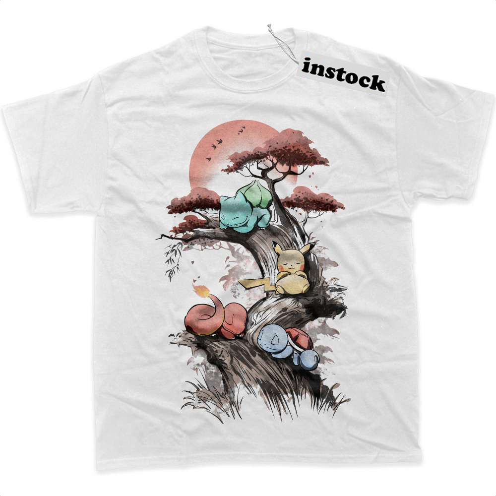 Bulbasaur Shirt, Squirtle Shirt, Charmander Shirt, Pikachu Shirt, Pokemon Shirt, Anime Shirt, graphic Tee