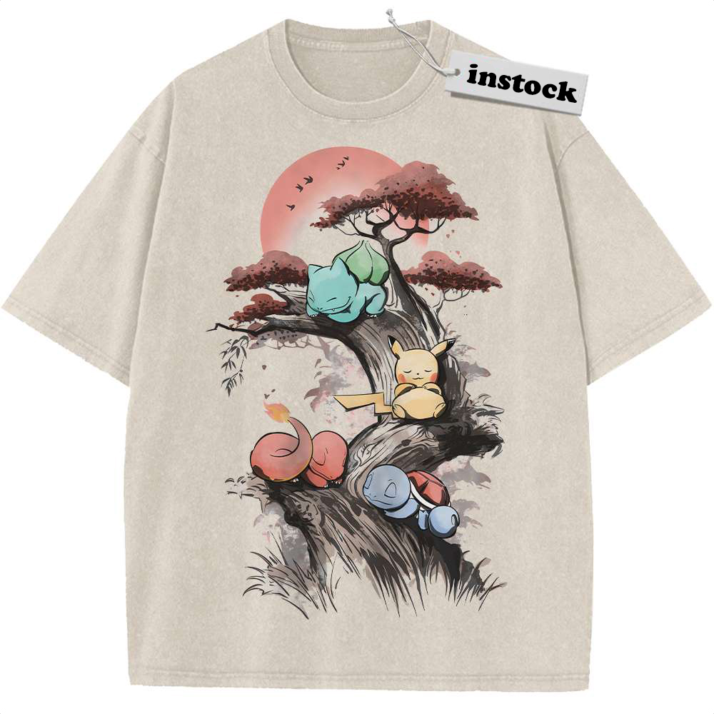 Bulbasaur Shirt, Squirtle Shirt, Charmander Shirt, Pikachu Shirt, Pokemon shirt, Anime Shirt, Vintage Tee