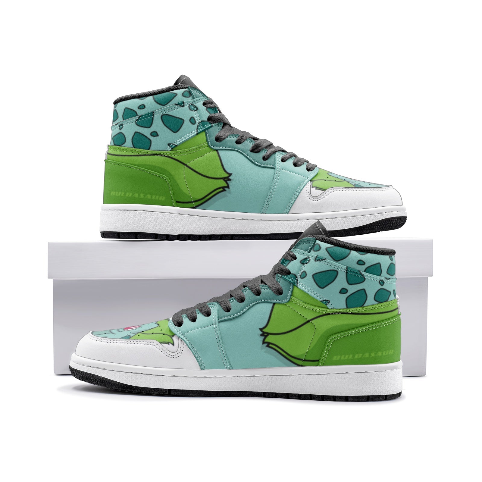 Bulbasaur Starter Pokemon Custom Sneaker Mid 1 Basketball Shoes - Otaku Hall