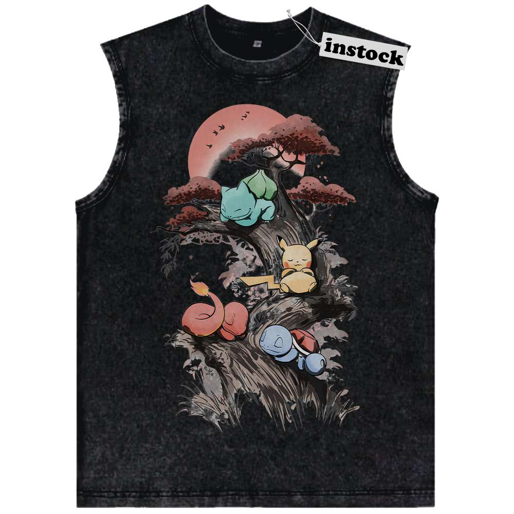 Bulbasaur Tank Top, Squirtle Tank Top, Charmander Tank Top, Pikachu Tank Top, Pokemon Tank Top, Anime Tank Top, Vintage Tank Top