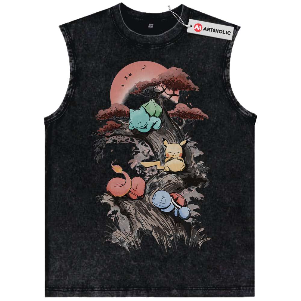 Bulbasaur Tank Top, Squirtle Tank Top, Charmander Tank Top, Pikachu Tank Top, Pokemon Tank Top, Anime Tank Top, Vintage Tank Top