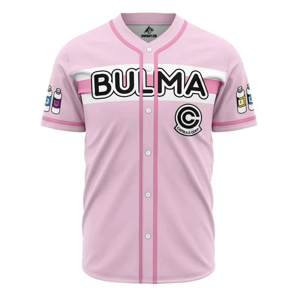 Bulma Pink Dragon Ball Z Custom Baseball Jersey - Otaku Hall