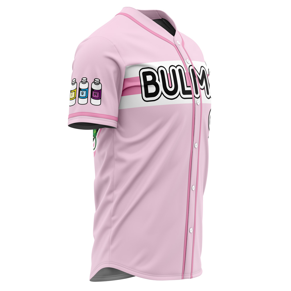 Alternative view of Bulma Pink Dragon Ball Z Custom Baseball Jersey - Otaku Hall