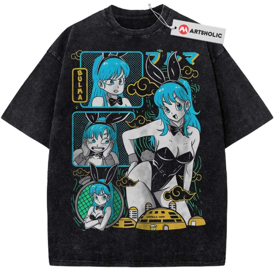 Alternative view of Bulma Shirt, Dragon Ball Shirt, DBZ Shirt, Anime Shirt, Vintage Tee
