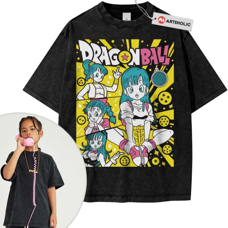 Alternative view of Bulma Shirt For Kids, Dragon Ball Shirt For Kids, Anime Shirt For Kids, Vintage Tee For Kids