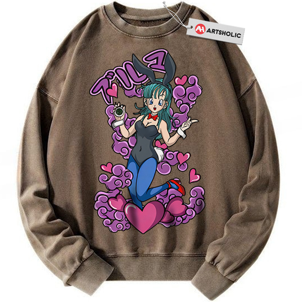 Alternative view of Bulma Sweatshirt, Dragon Ball Sweatshirt, DBZ Sweatshirt, Anime Sweatshirt, Vintage Sweater