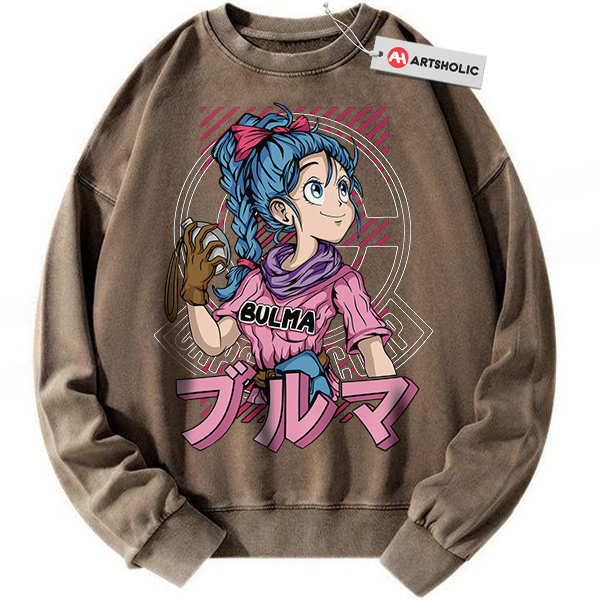 Alternative view of Bulma Sweatshirt, Dragon Ball Sweatshirt, DBZ Sweatshirt, Anime Sweatshirt, Vintage Sweater