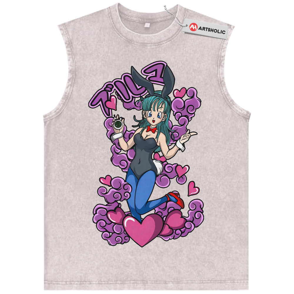 Alternative view of Bulma Tank Top, Dragon Ball Tank Top, DBZ Tank Top, Anime Tank Top, Vintage Tank Top