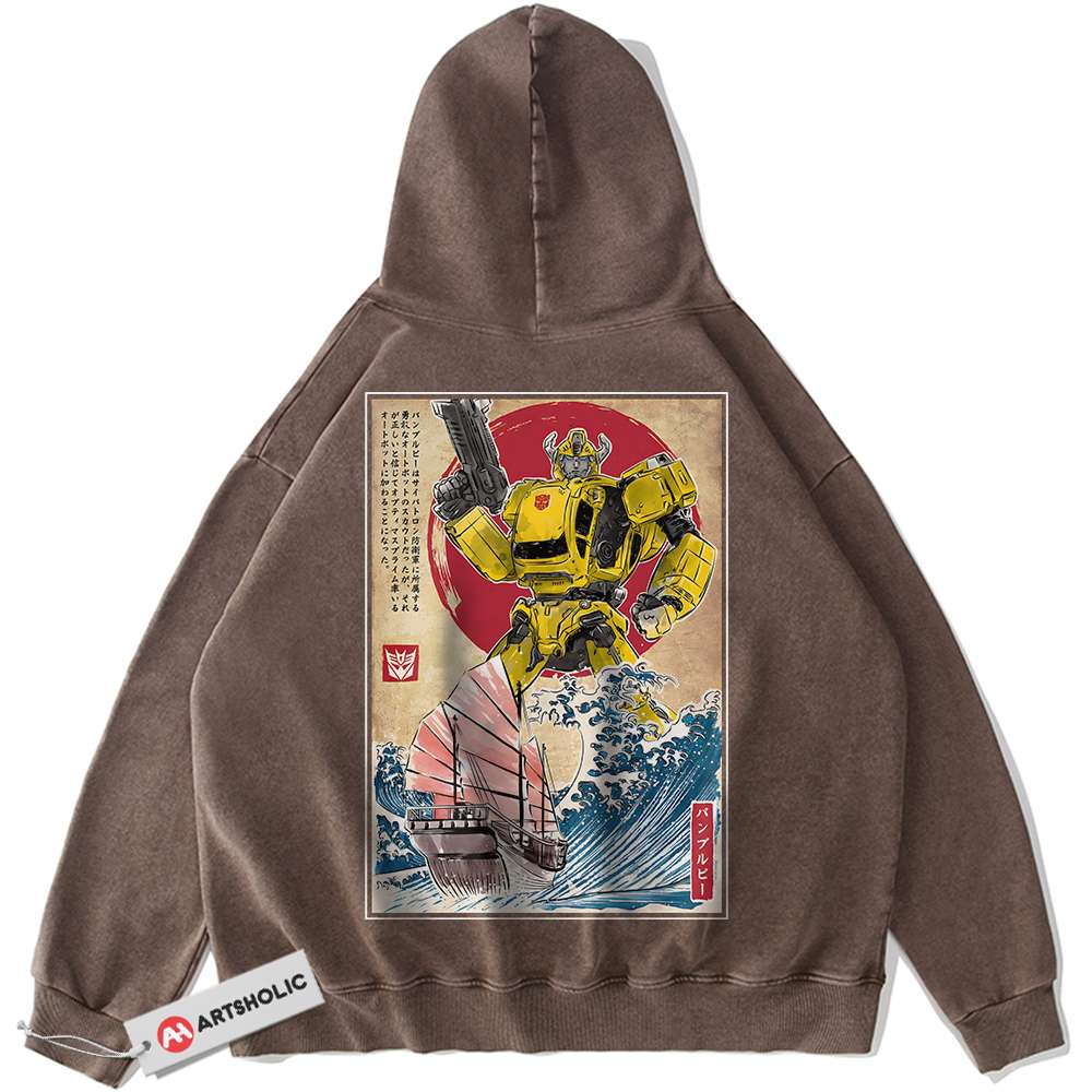 Alternative view of Bumblebee Hoodie, Transformers Hoodie, Movie Hoodie, Vintage Hoodie