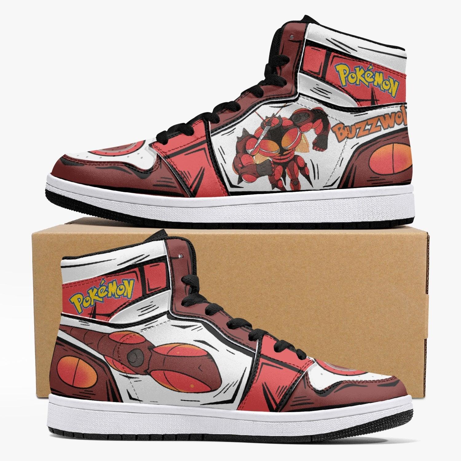Buzzwole Pokemon Custom Sneaker Mid 1 Basketball Shoes - Otaku Hall