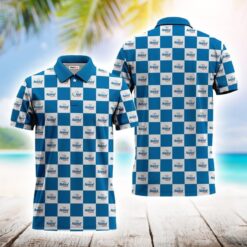 Gingham Natural Light Polo Shirt